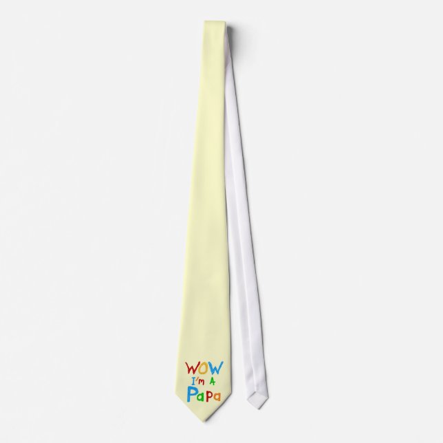 Wow I'm a Papa Tshirts and GIfts Tie (Front)