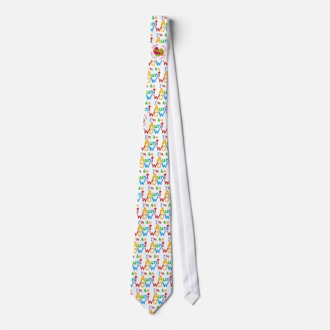 WOW I'm an Aunt T shirts and Gifts Tie (Front)