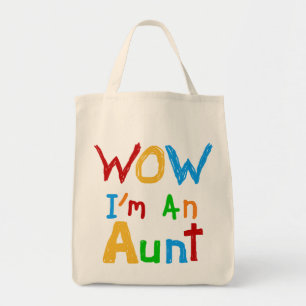 WOW I'm an Aunt T shirts and Gifts Tote Bag
