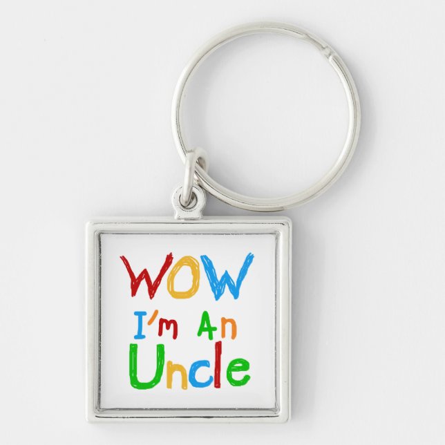 WOW I'm an Uncle T-shirts and GIfts Key Ring (Front)