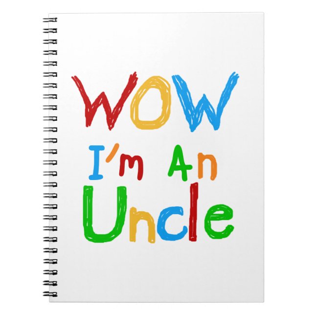 WOW I'm an Uncle T-shirts and GIfts Notebook (Front)