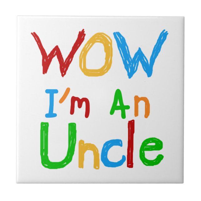 WOW I'm an Uncle T-shirts and GIfts Tile (Front)