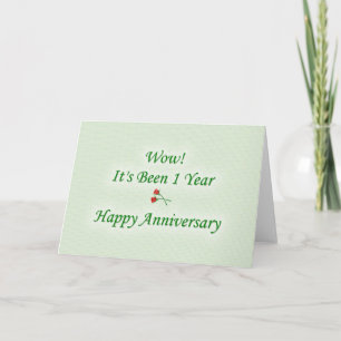 Wow! It's Been 1 Year Happy Anniversary Card