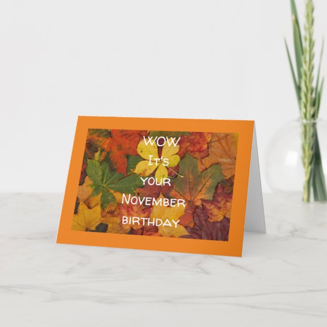 WOW IT'S YOUR **NOVEMBER BIRTHDAY** CARD (Front)