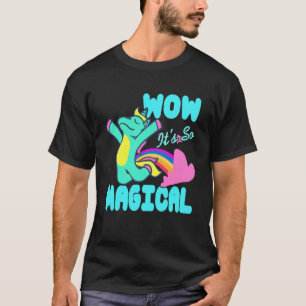 Wow Itu2019s So Magical Colourful Unicorn Rainbow T-Shirt