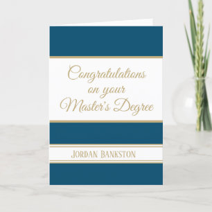 Wow! Master's degree Graduation card