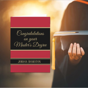 Wow! Master's degree Graduation card
