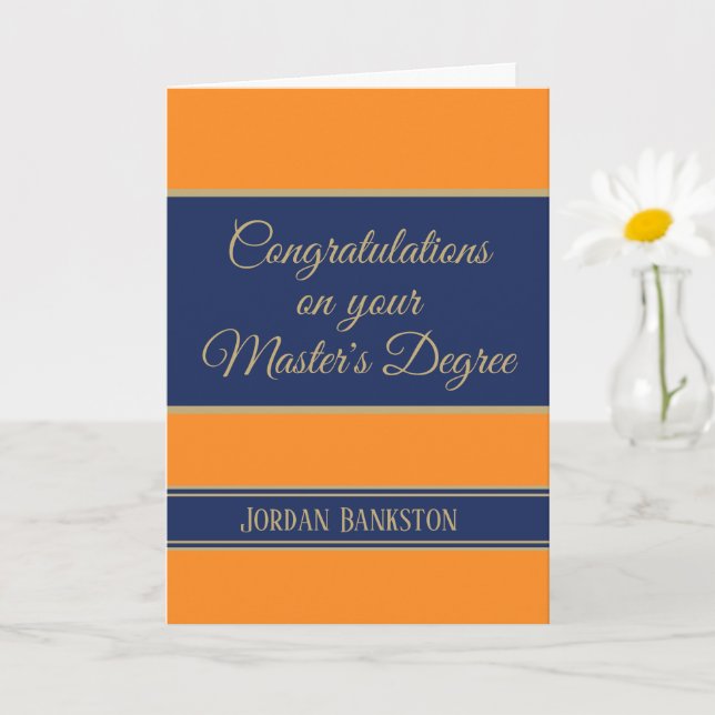 Wow! Master's degree Graduation card (Small Plant)