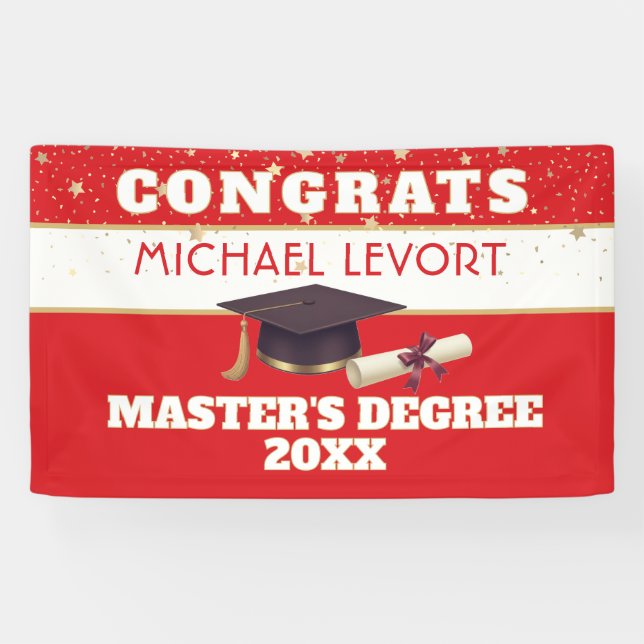 Wow! Masters Graduation  Banner (Horizontal)
