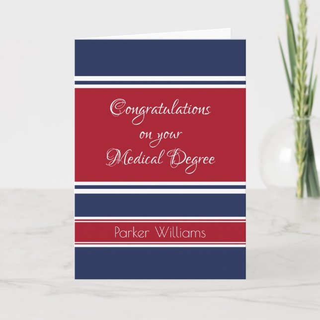 Wow! Medical degree Graduation card (Front)