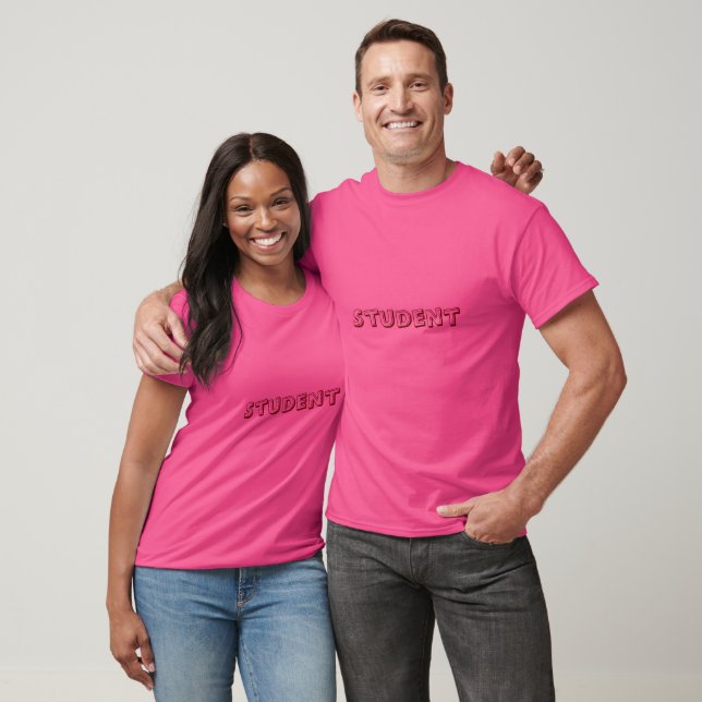 Wow Pink Custom Student text T-Shirt (Unisex)