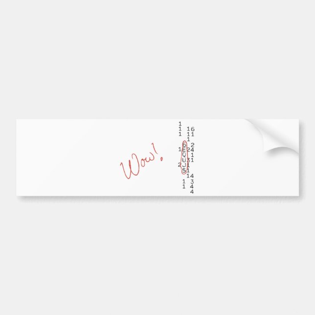 Wow Signal SETI Message Bumper Sticker (Front)