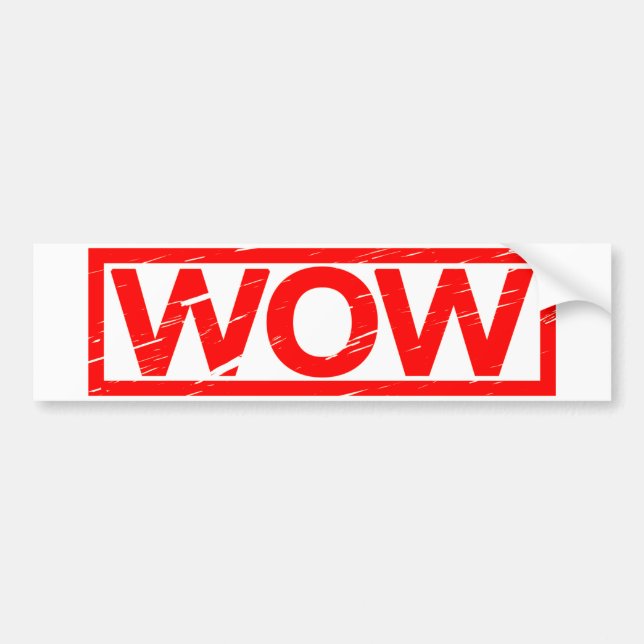Wow Stamp Bumper Sticker (Front)