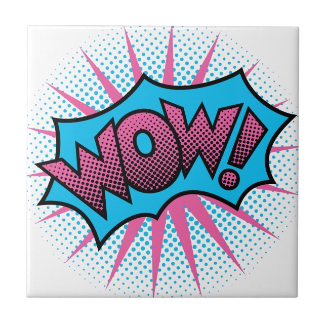 Wow Text Design Tile (Front)