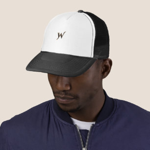 Wow "W" Monogram Super Cool-Cap White and Black Trucker Hat