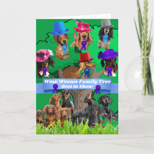 Wow Weenie Family Tree Best In Show Greeting Card
