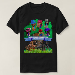 Wow Weenie Family Tree Black Tee Shirt Men/Women