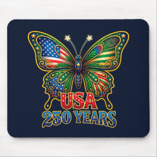 WOW! Wings of Freedom Butterfly USA 250 Years Mouse Pad