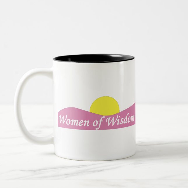 WOW! Women of Wisdom Logo Two-Tone Coffee Mug (Left)