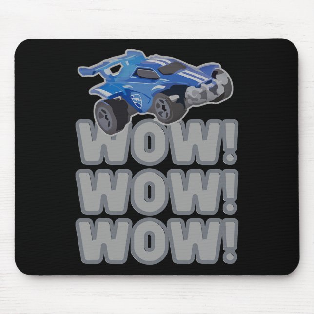 Wow! Wow! Wow! Rocket Soccer Game  Mouse Pad (Front)