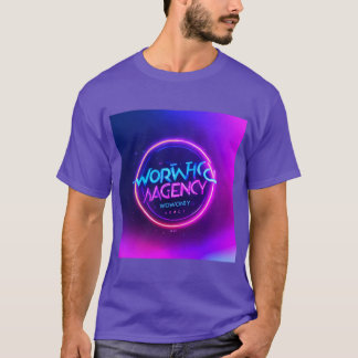 "WowHow Marketing: Neon-Inspired Modern Logo Desig T-Shirt