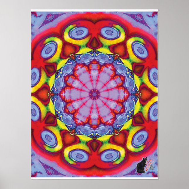 Wowzer Kinetic Collage Kaleidoscope Poster (Front)