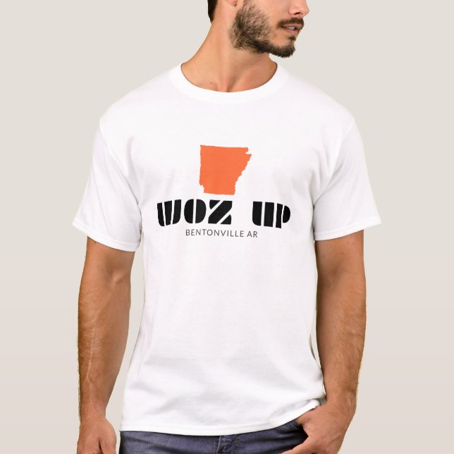 Woz Up MTB Trail Bentonville Arkansas T-Shirt (Front)