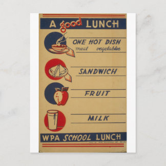 WPA - A Good Lunch Postcard