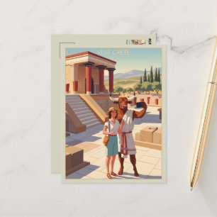 WPA Crete themed Postcard