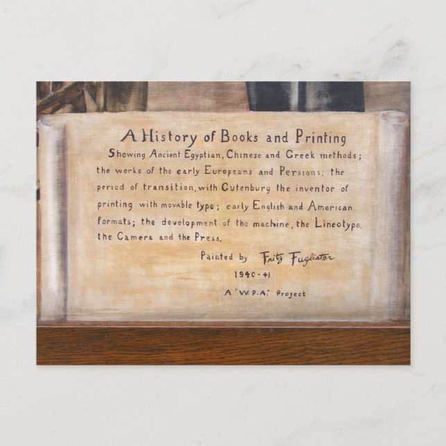 WPA Murals 1 ~ postcard (Front)