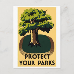 WPA National Parks Poster Postcard