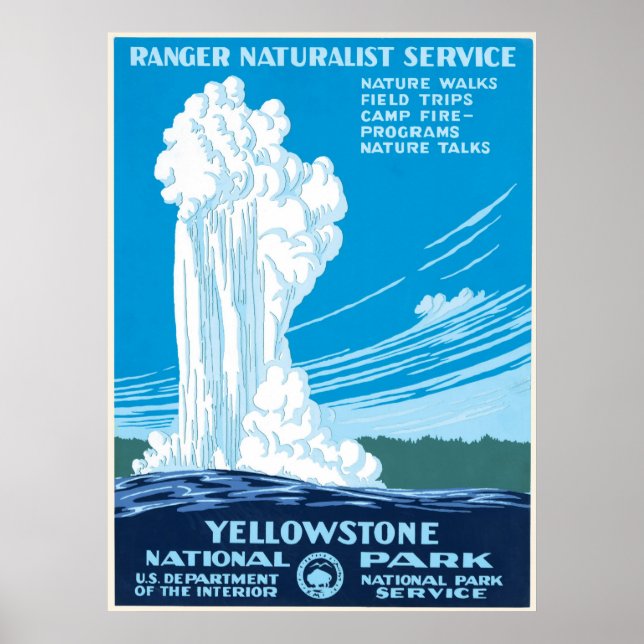 WPA Poster for Yellowstone National Park (Front)