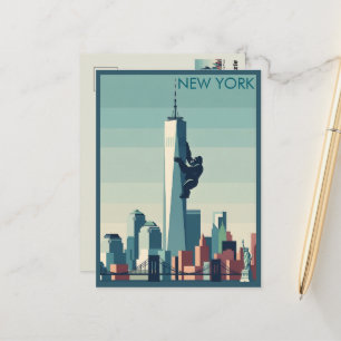 WPA Themed New York Gorilla Postcard