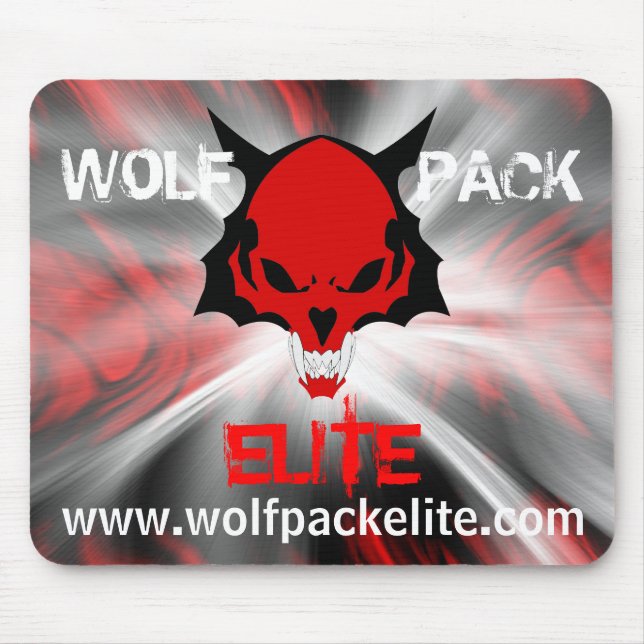 wpbg, wp_gryhead_transPNG, WOLF, PACK, ELITE, w... Mouse Pad (Front)