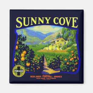 WQ MAGNET : Sunny Cove Fruit Crate Label