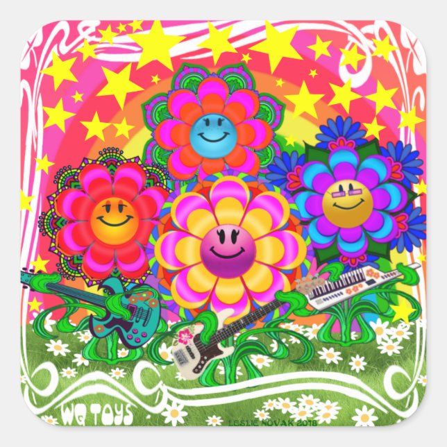 WQ Toys Flower Power Band Stickers (Front)