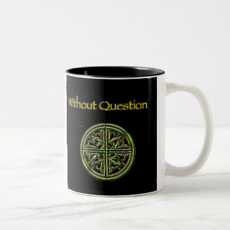 WQCeltic Knot Logo black - Customised Two-Tone Coffee Mug
