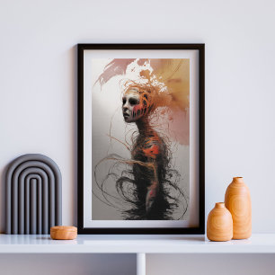 Wraith in Bloom – Surreal Dark Fantasy  Poster