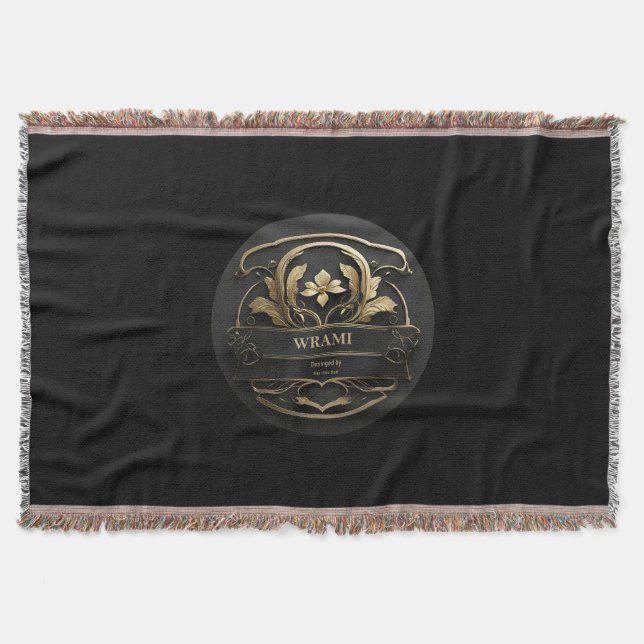 Wrami logo, Designed by Kay Uwe Rott Throw Blanket (Front)