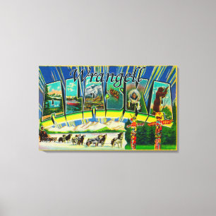 Wrangell, Alaska - Large Letter Scenes Canvas Print