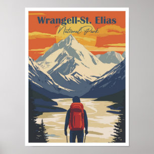 Wrangell St Elias Alaska Artwork Travel Place Poster