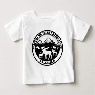 Wrangell St. Elias Nat Park Alaska moose circle Baby T-Shirt