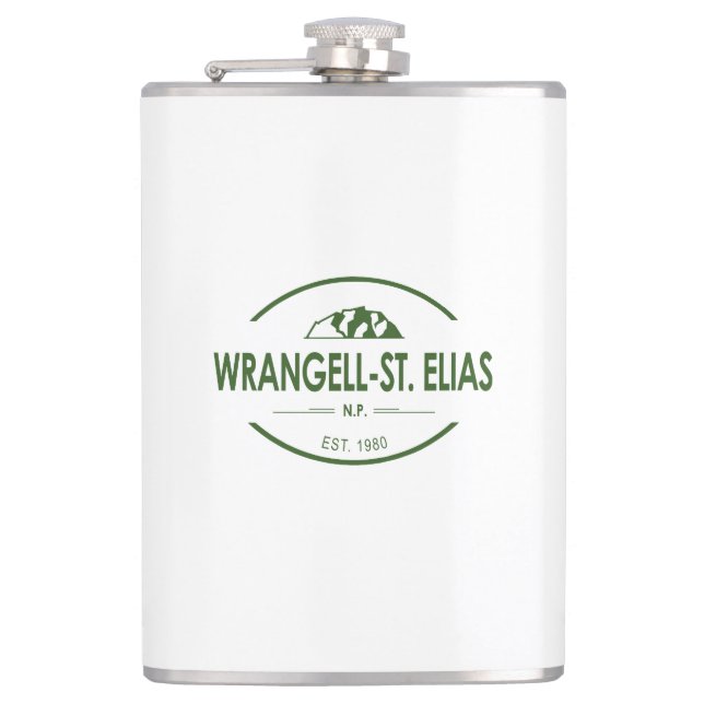 Wrangell–St. Elias National Park Hip Flask (Front)