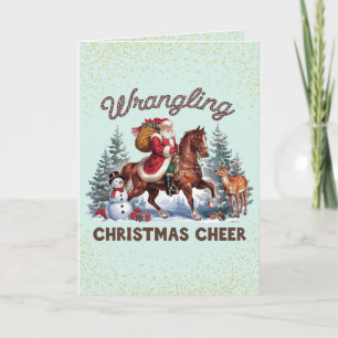 Wrangling a Country Christmas Holiday Card