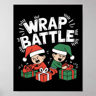 Wrap Battle Funny Santa Christmas Design For Kids  Poster