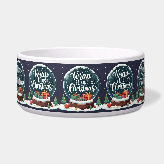 Wrap It Up It’s Christmas Snow Globe Design (Front)
