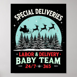 Wrap The Presents Labour Delivery Ld Nurse Xmas Poster