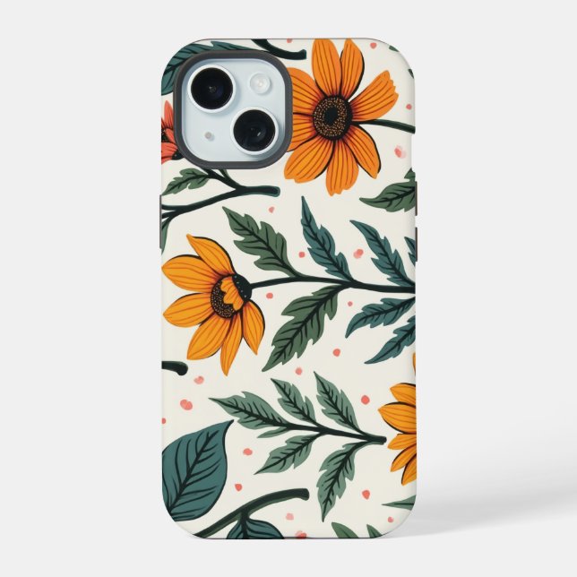 Wrap with flowers iPhone 15 case (Back)