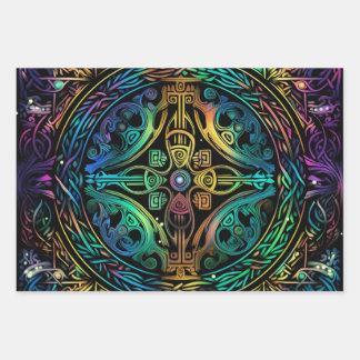 Wrap with Wow: Abstract Graphic Design Wrapping Paper Sheet