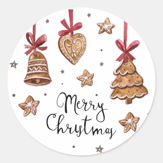 Wrap your gifts with joy this holiday season! classic round sticker (Front)